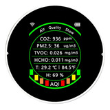 Medidor De Qualidade Do Ar Tuya Wifi 7 Em 1 Pm2.5 Co2 Tvoc H