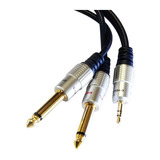 Cable Audio Mini Plug Stereo X 2 Plug Mallado. Puresonic. 