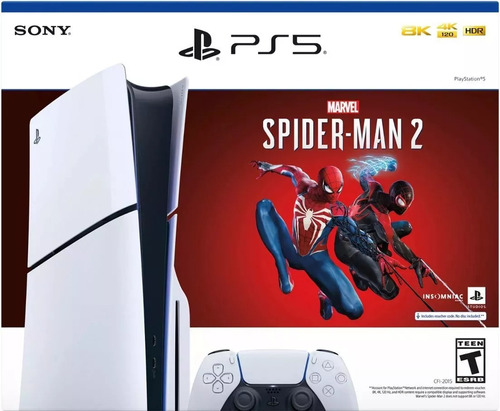 Consola Playstation 5 Slim 1 Tb Con Lectora + Spiderman 2 
