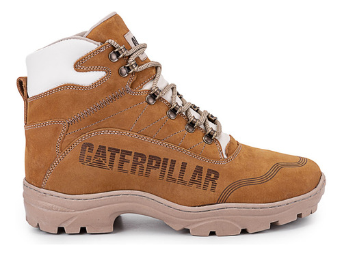 Bota Cat Masculina Coturno Resistente Nobuck Confort Palmgel