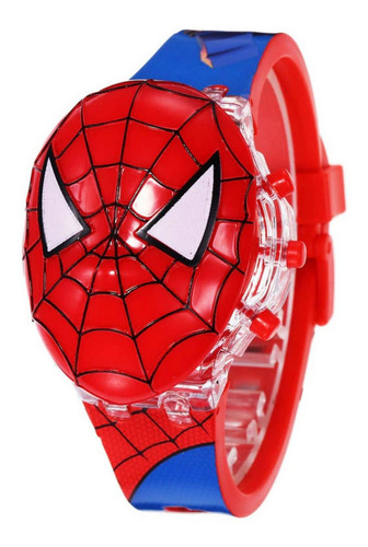 Reloj Niños Digital Luces Sonido Tapa Hombre Araña Spiderman