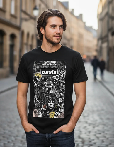 Playera Oasis Rock Británico Música Liam Noel Gallagher Band