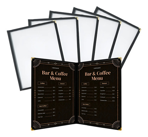 Cubiertas De Menú, 6 Unidades, 8.5 X 11 2 Páginas 4 Vistas | Envío gratis
