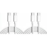 2 Pack Cable iPhone 15 Nylon Usb Tipo C A C Carga Rapida 2m 