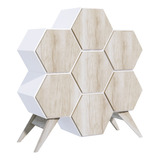 Cómoda Chifonier Moderna Diseño Hexagonal Color Beige