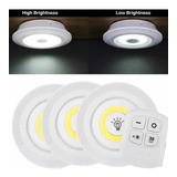 Kit 3 Lampada Luminaria Led Spot Sem Fio Controle Remoto