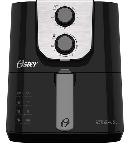 Fritadeira Elétrica Sem Óleo Oster Black Perform 4,5l 220v