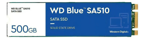 Ssd Sata, M.2, 500gb, Wd Blue, Sa510, 2280