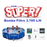 Piscina Intex 4485 Lts Bomba Filtro 3785 Lh 110v Capa Forro