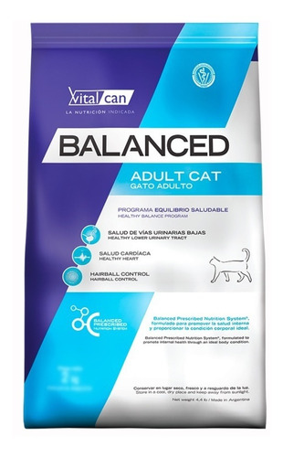 Alimento Vitalcan Balanced Gato Adulto Sabor Mix Bolsa 15kg