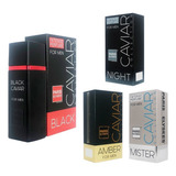 Kit Perfume Black Caviar + Black Caviar Night + Amber Caviar + Mister Caviar 100ml