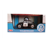 Coche Vocho Beetle 1966 Policia Clasico Motor Max 1:24 Nuevo