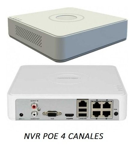 Nvr Hikvision Ip 2mp / 4 Canales Todo Poe