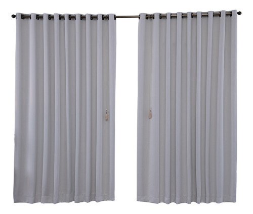 Cortina Corta Luz 4,00 X 2,60 Para Porta Luxo Blackout Sala