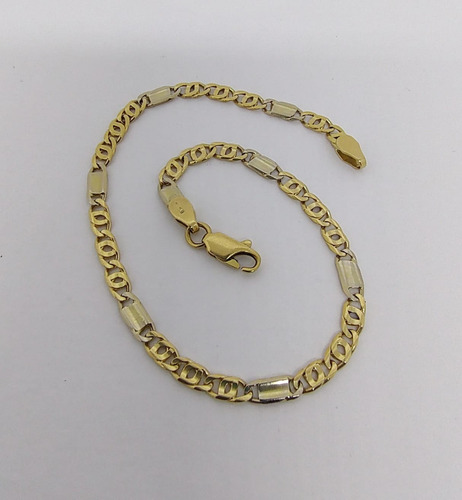 Pulseira Ouro 18k 750 Italiana Maciça 21,5cm 6,9g