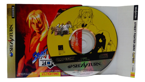 Cd Street Fighter Zero Sega Saturn Original Manual Japonês