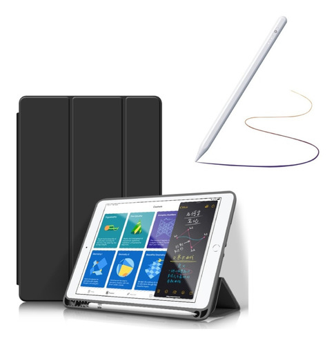 Lapiz Act Simil Apple Pen + Funda iPad Air 10.9' Porta Lapiz