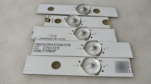 Lote X 5 Leds Philips 49pfg5501 49pfg5102 49pfg5101 