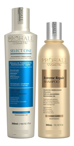 Prohall Kit Progressiva 300ml + Shampoo Extreme Repair 