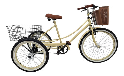 Bicicleta Triciclo Retro Vintage Food Bike Com 7 Marchas