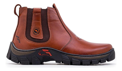 Botina Tratorada Bota Masculina Couro Palmilha Gel Adventure