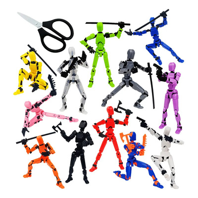 A// 12pcs Figura Articulada Dummy 13 Lucky Muñeco 3d