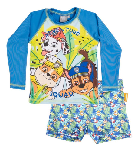 Remera Uv + Sunga Solar Niño Marshall Filtro +50 Paw Patrol®