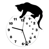 Gato Relógio De Parede Decorativo Para Paredes Elegante