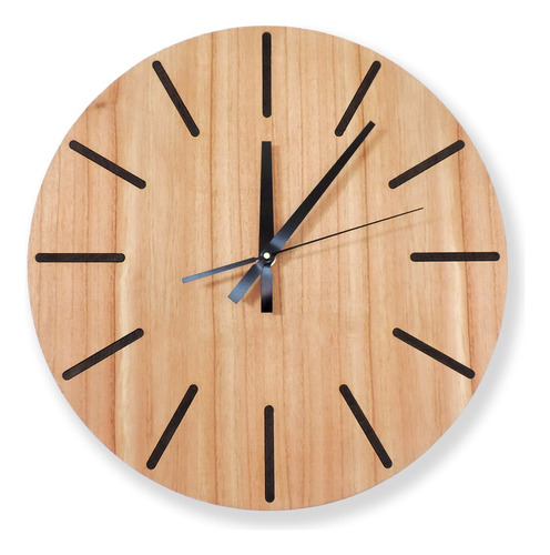 Reloj Pared 30 Cm Madera Jensen, Somos Fabricantes