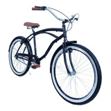 Bicicleta Beach Caiçara Retro Aro 26 Vbrake Paralamas Pn Fx