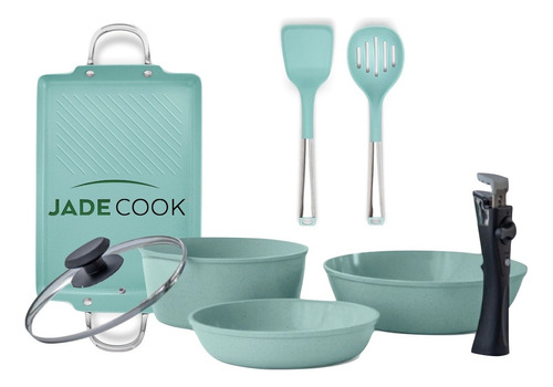 Batería De Cocina Jade Cook Smart + Comal Xl + Utensilios  