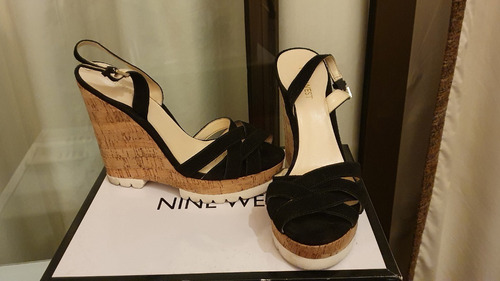 Zapatos Nine West Negro, Gamuza Plataforma