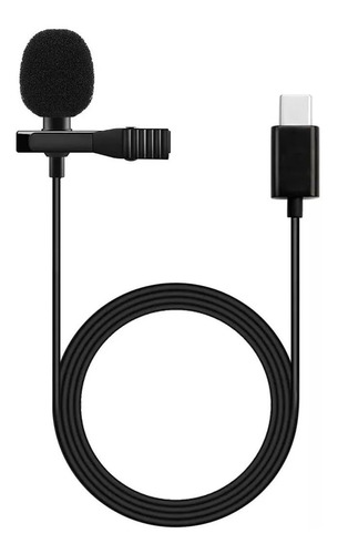 Microfono Solapa Lavalier Celular Usb Tipo C Pinza Grabar