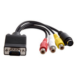 Adaptador Vga Para Cabo De Saída S-video Rca Para Pc Video-f