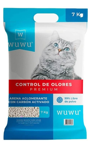 Arena Gato Sanitaria Wuwu Ultra Aglutinante Neutro Premi 7kg