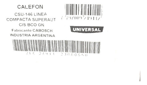 Calefon Universal Csu-146