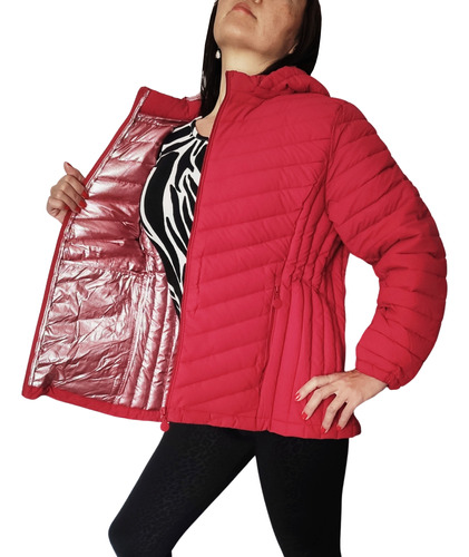 Campera Inflable Termica Talla Grande Capucha Muy Abrigada