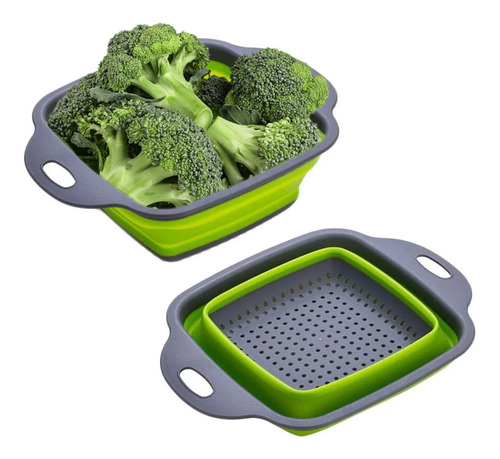 Colador Escurridor Plegable Cocina Verduras Frutas Silicon