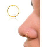 Piercing De Nariz Argola Nostril Ouro Amarelo 18k C/ Estojo