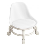 Silla Con Asiento De Ruedas Taburete De Pedicura Blanco