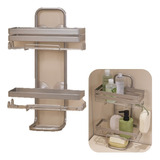 Organizador Baño Champucera Metal 2 Niveles  Satin Platinum