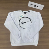 Blusa Moletom Nike Air Max Branca Masculina Estampa Premium 