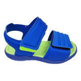 Sandália Papete Infantil Klin Tic Tac Com Velcro Azul Royal