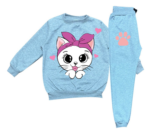 Conjunto Sudadera Gata Para Niñas