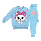 Conjunto Sudadera Gata Para Niñas