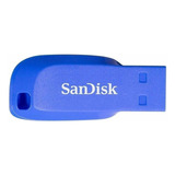 Pendrive Sandisk Cruzer Blade 16gb 2.0 Azul Eléctrico