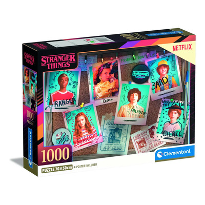 Rompecabezas Stranger Things Vintage 1000 Clementoni Once | Envío gratis