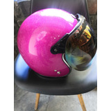 Casco Torc Rosa Metálico 3/4 Talla S