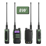 Kit 2 Rádios Baofeng Uv 16 Pro 8w Walkie-talkie Verde Cor Verde-escuro