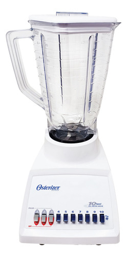 Licuadora 10 Vel Vaso De Plástico Blanca Oster Blst4108